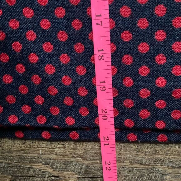 TALBOTS polka dot Pencil Skirt Red navy blue wool blend preppy cute sz  8 EUC - Picture 6 of 14